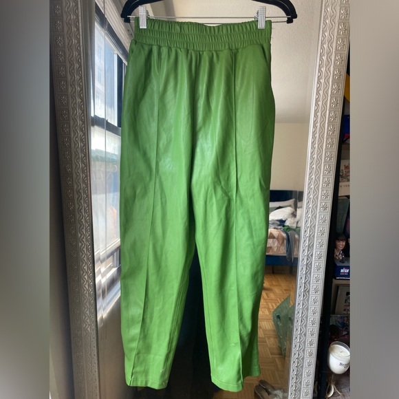 Jakke. Suit set in green faux leather size 4 - Picture 5 of 6